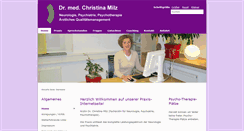 Desktop Screenshot of dr-christina-milz.de
