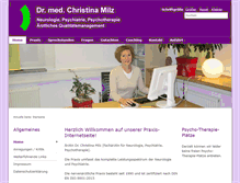 Tablet Screenshot of dr-christina-milz.de